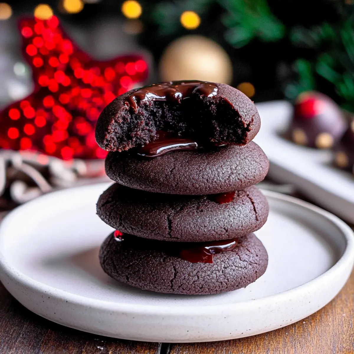 Chocolate Thumbprint Cookies