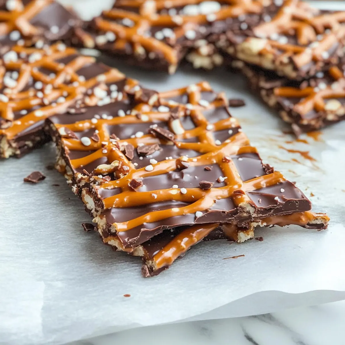 Salted Caramel Pretzel Bark