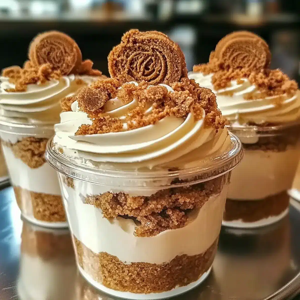 Cookie Butter Cheesecake Cups