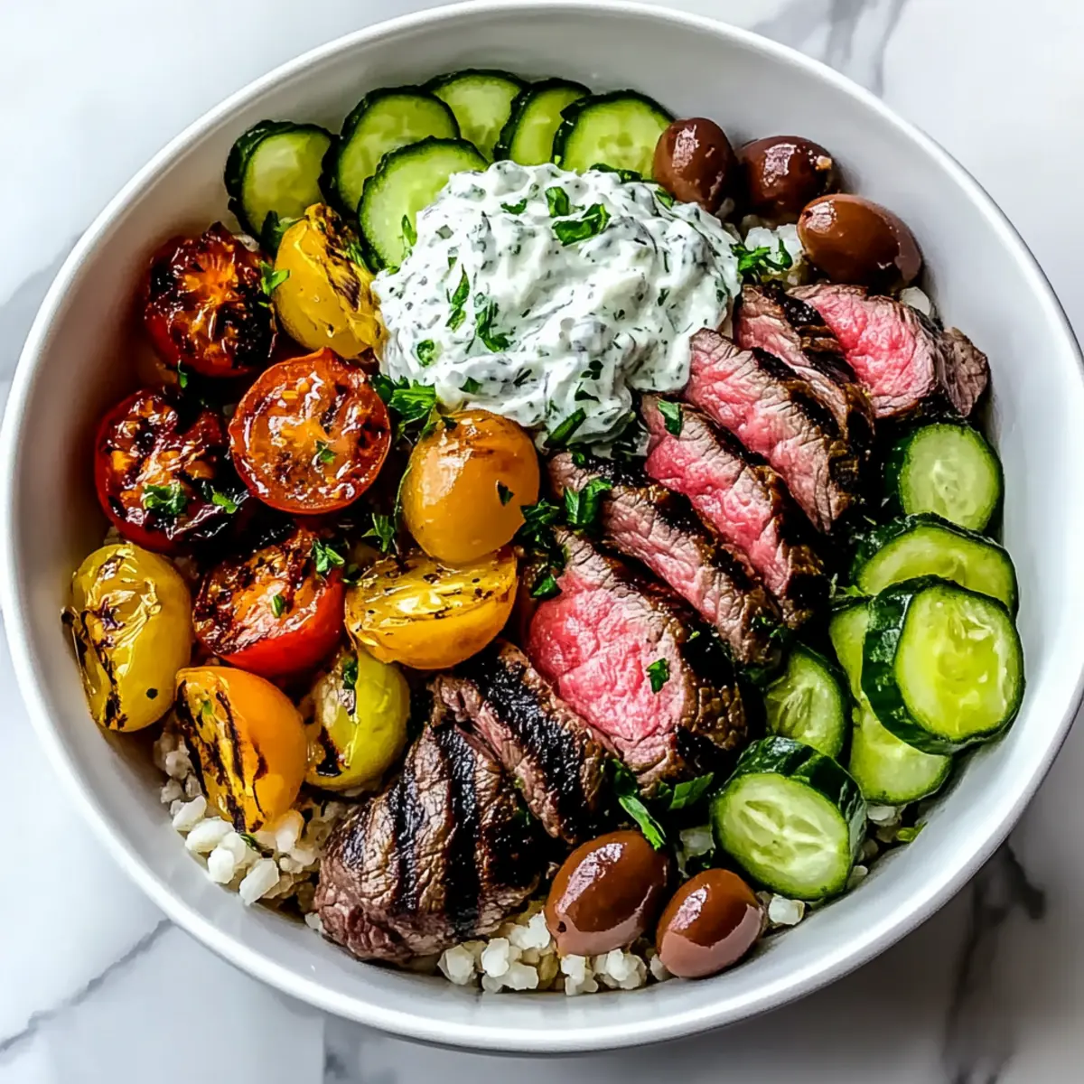 Mediterranean Steak Bowl Recipe