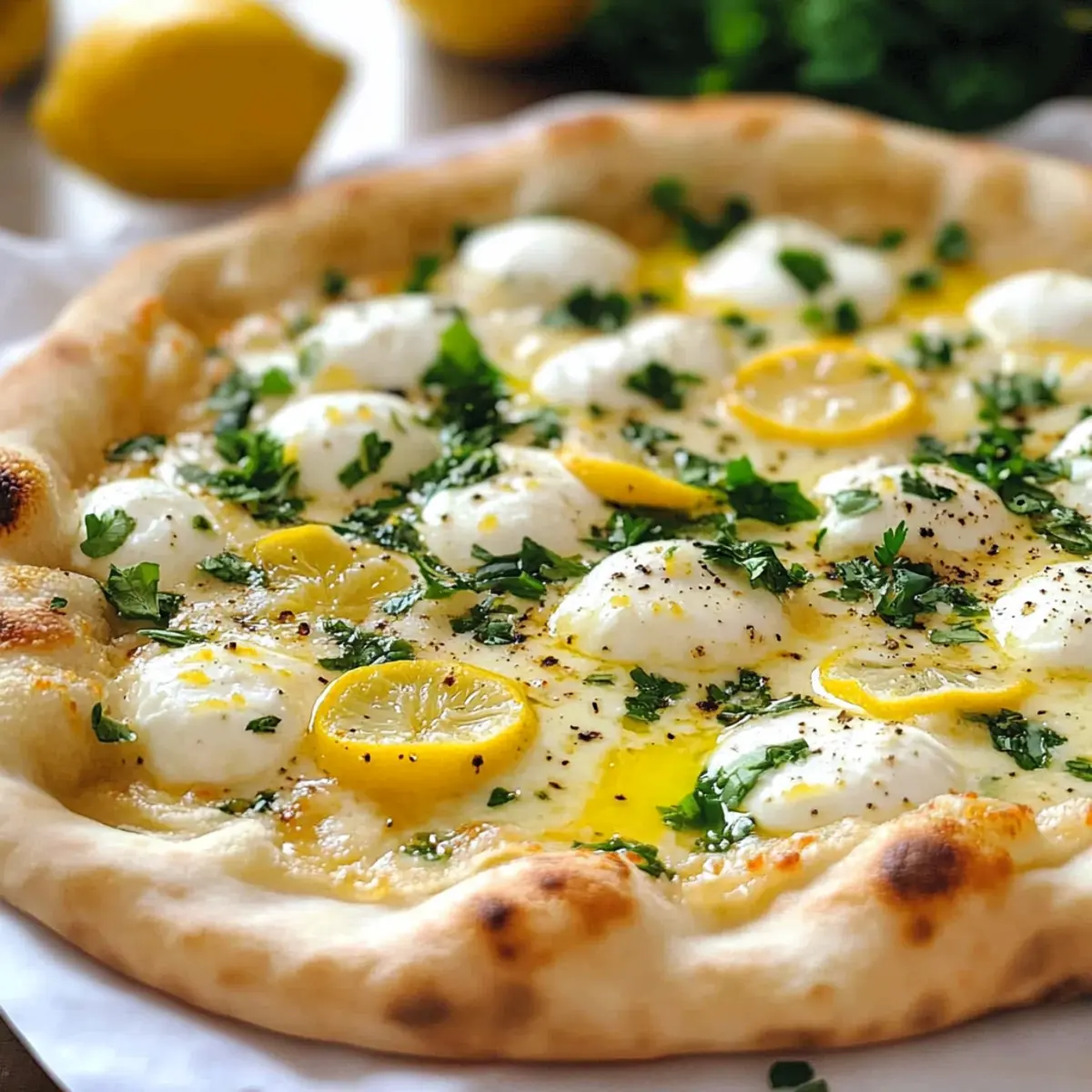 Zesty Lemon Mozzarella Pizza