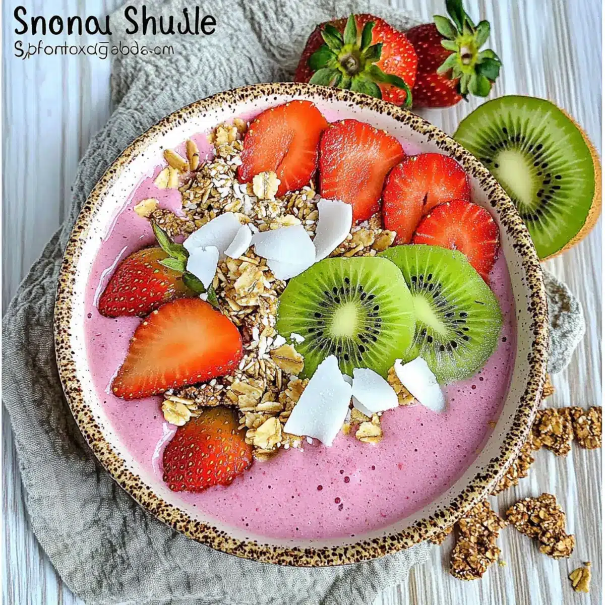 Strawberry Kiwi Smoothie Bowl