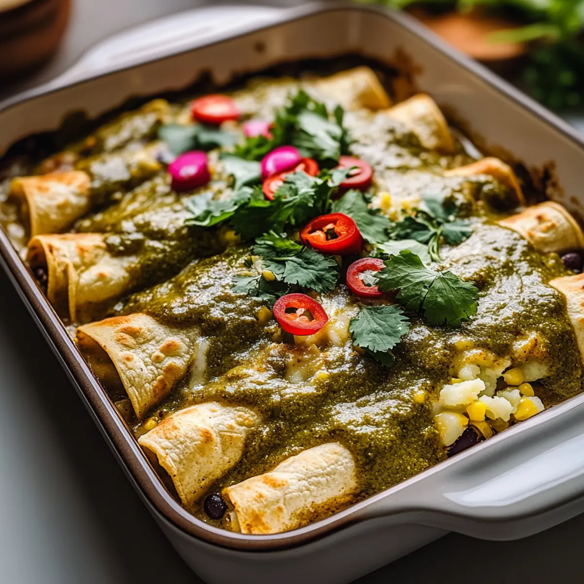 Green Chili Enchiladas
