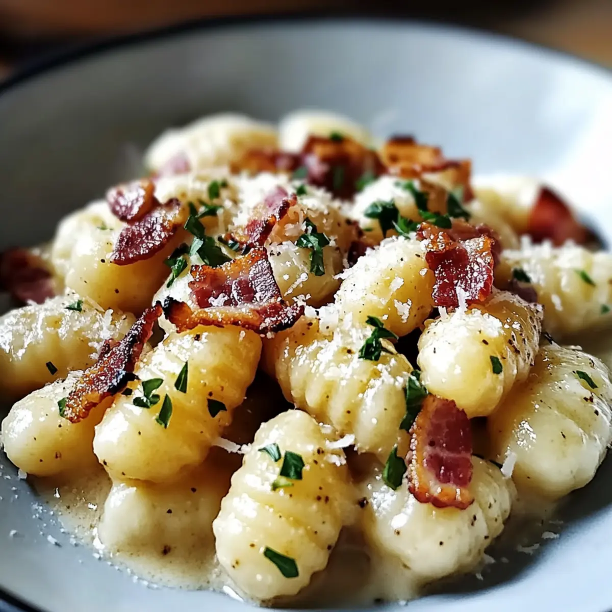 Gnocchi Carbonara with Bacon & Parmesan