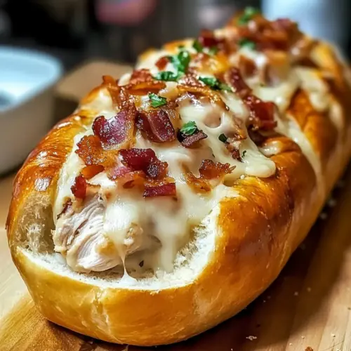 Chicken Bacon Ranch Stuffed Bread