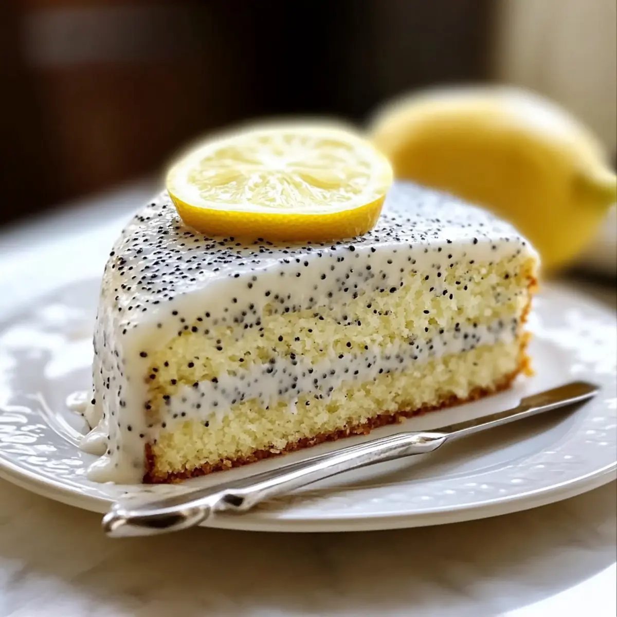 Lemon poppy seed cake