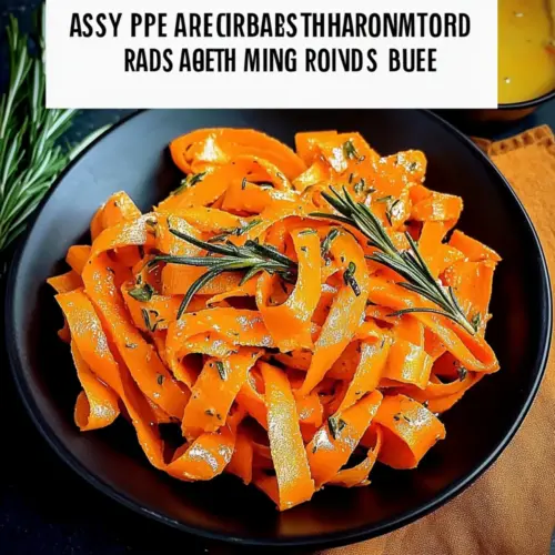 Carrot Ribbons with Butter Sauce