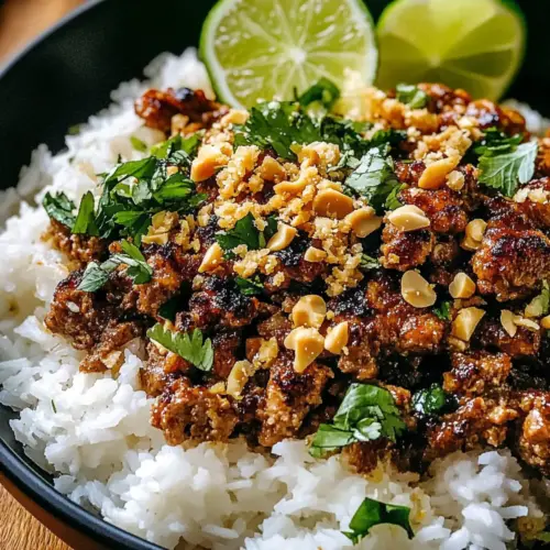 Ginger Lime Pork Coconut Rice