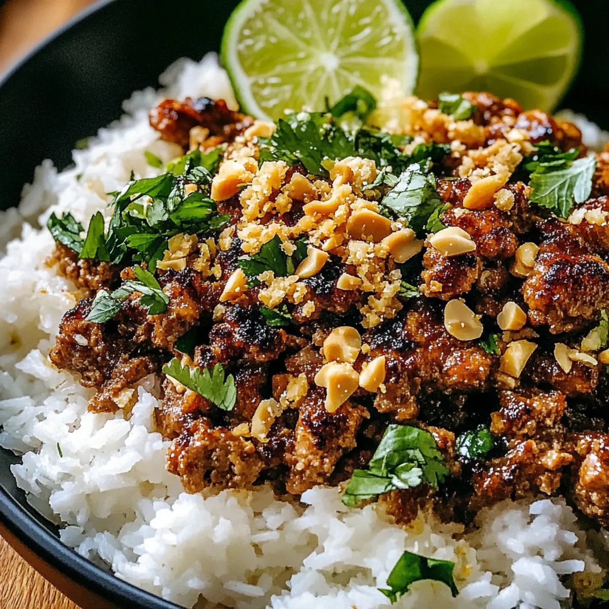 Ginger Lime Pork Coconut Rice