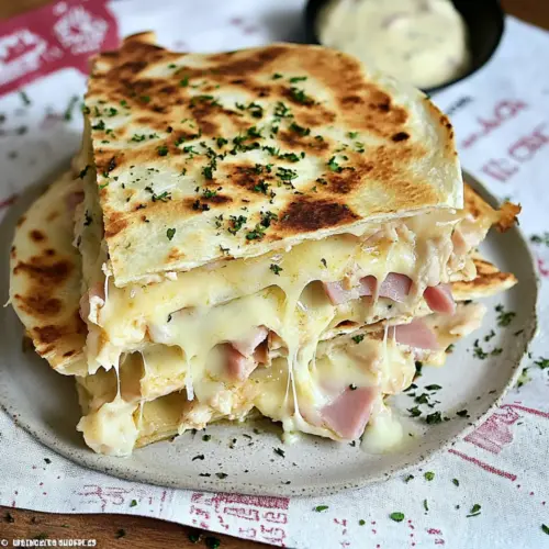 Chicken Cordon Bleu Quesadillas