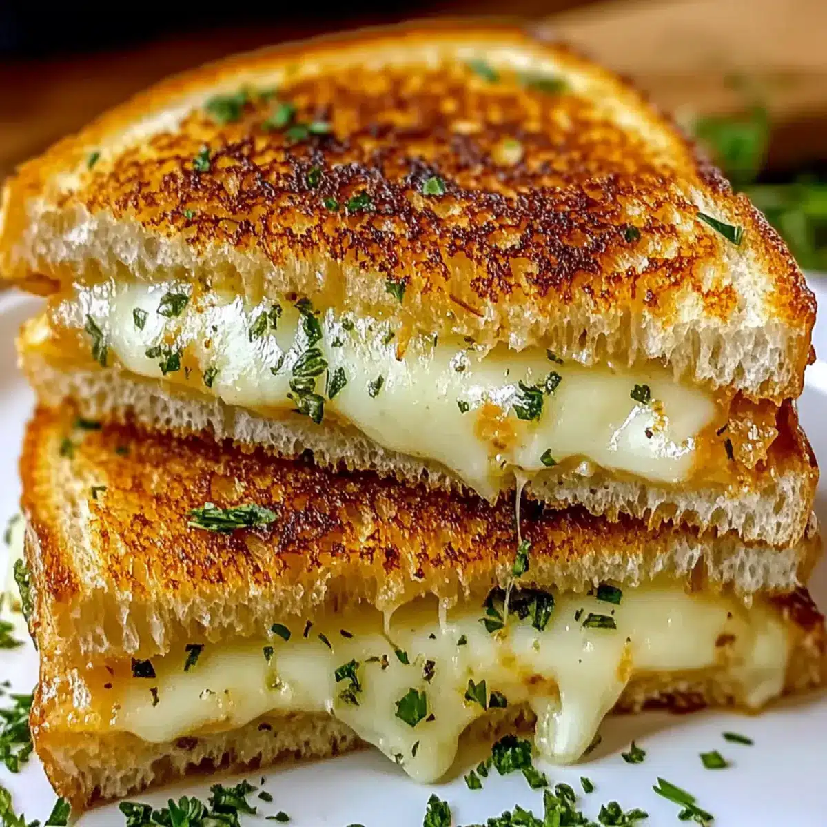 Garlic Bread Grilled Cheese