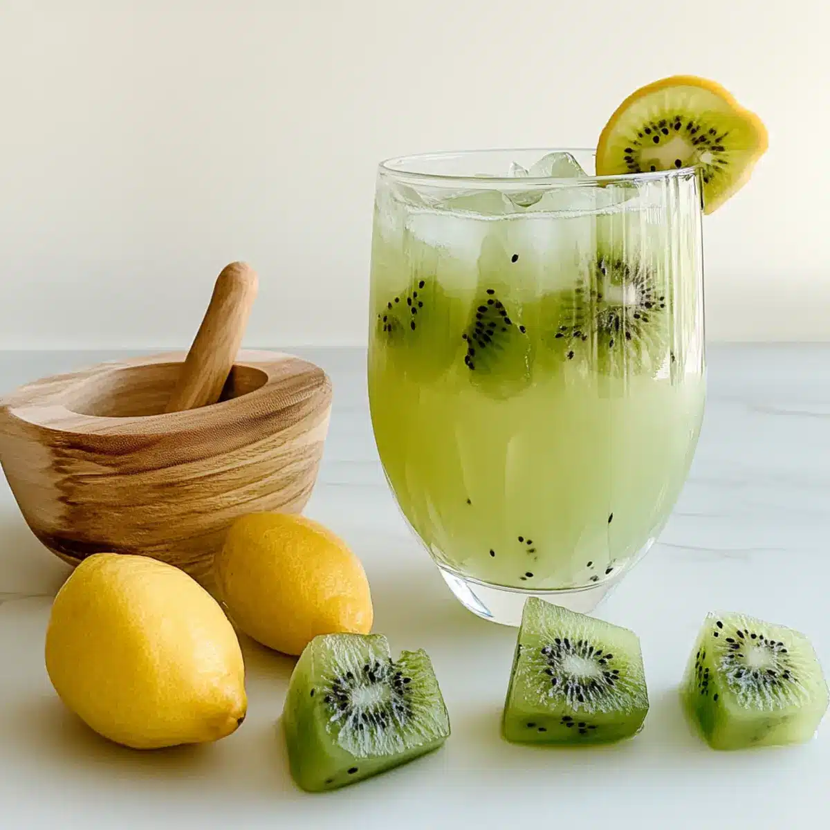 Fresh & Sweet Kiwi Lemonade
