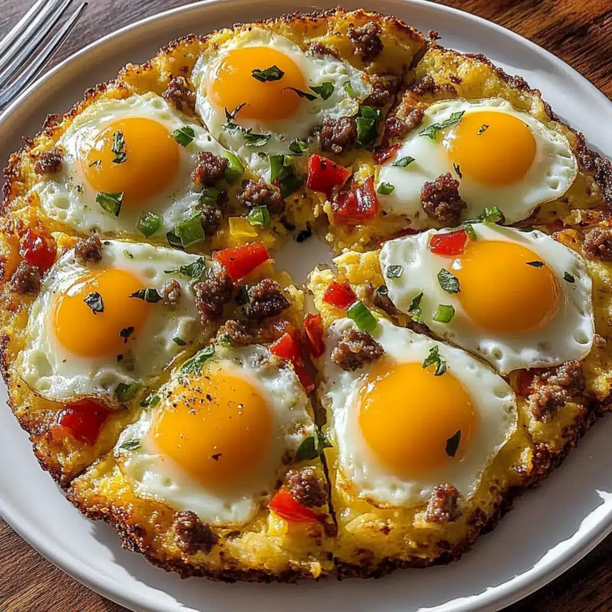 Breakfast Pizza Hash Brown