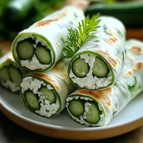 Cucumber Cottage Cheese Wraps