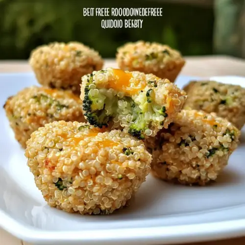 Broccoli Cheddar Quinoa Bites