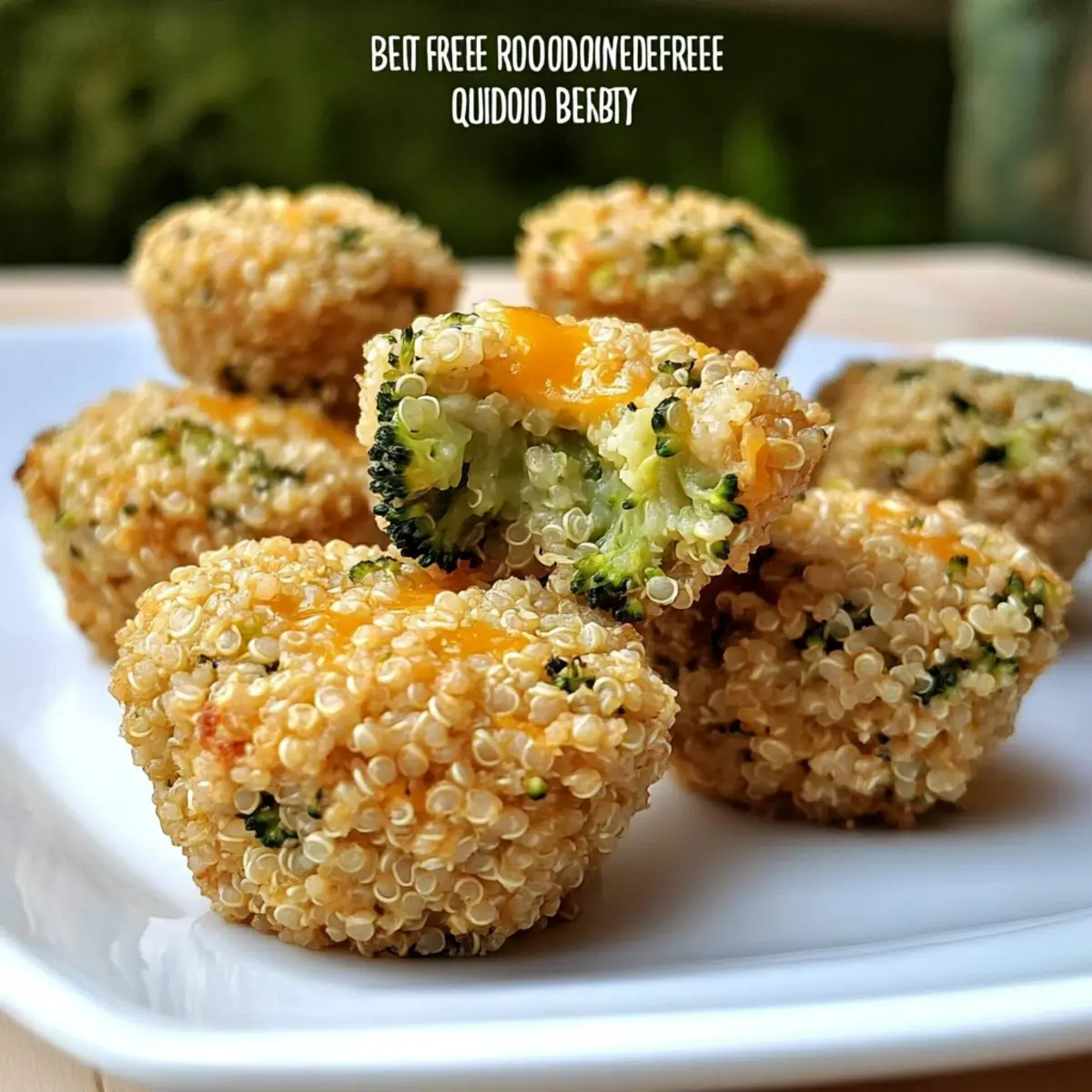 Broccoli Cheddar Quinoa Bites