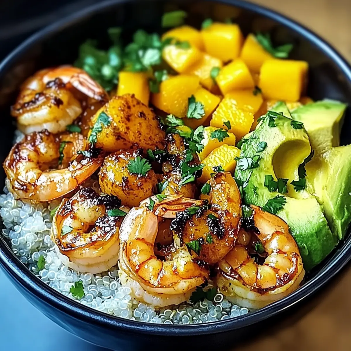 Shrimp Avocado Mango Bowls
