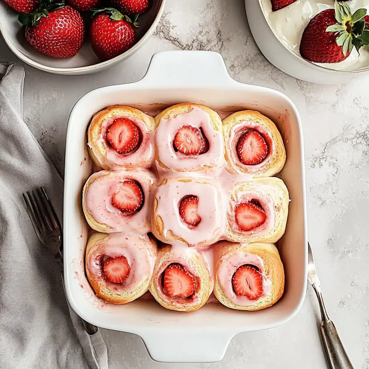 Strawberry Cinnamon Rolls