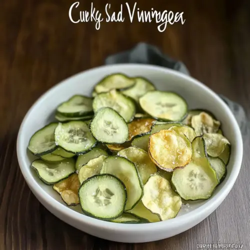 Baked Cucumber Chips With Salt & Vinegar Flavor