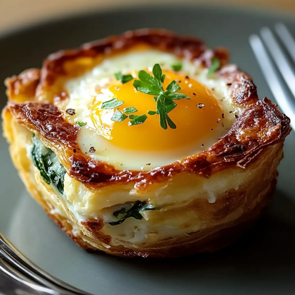 Baked Eggs Napoleon