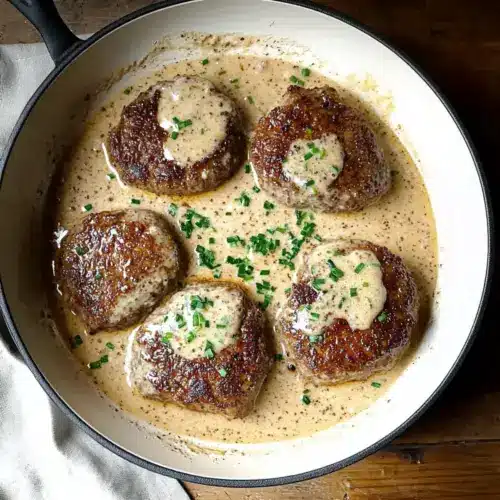 Salisbury Steaks in Horseradish Parmesan Sauce