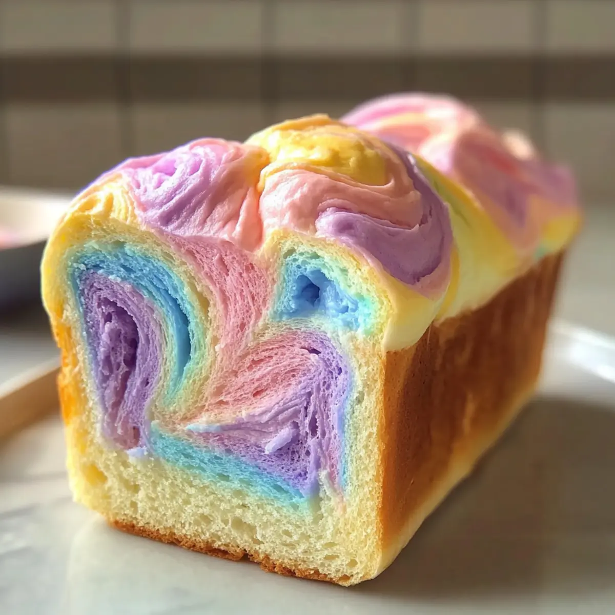 Cloud Bread Recipe Pastel Swirl Loaf
