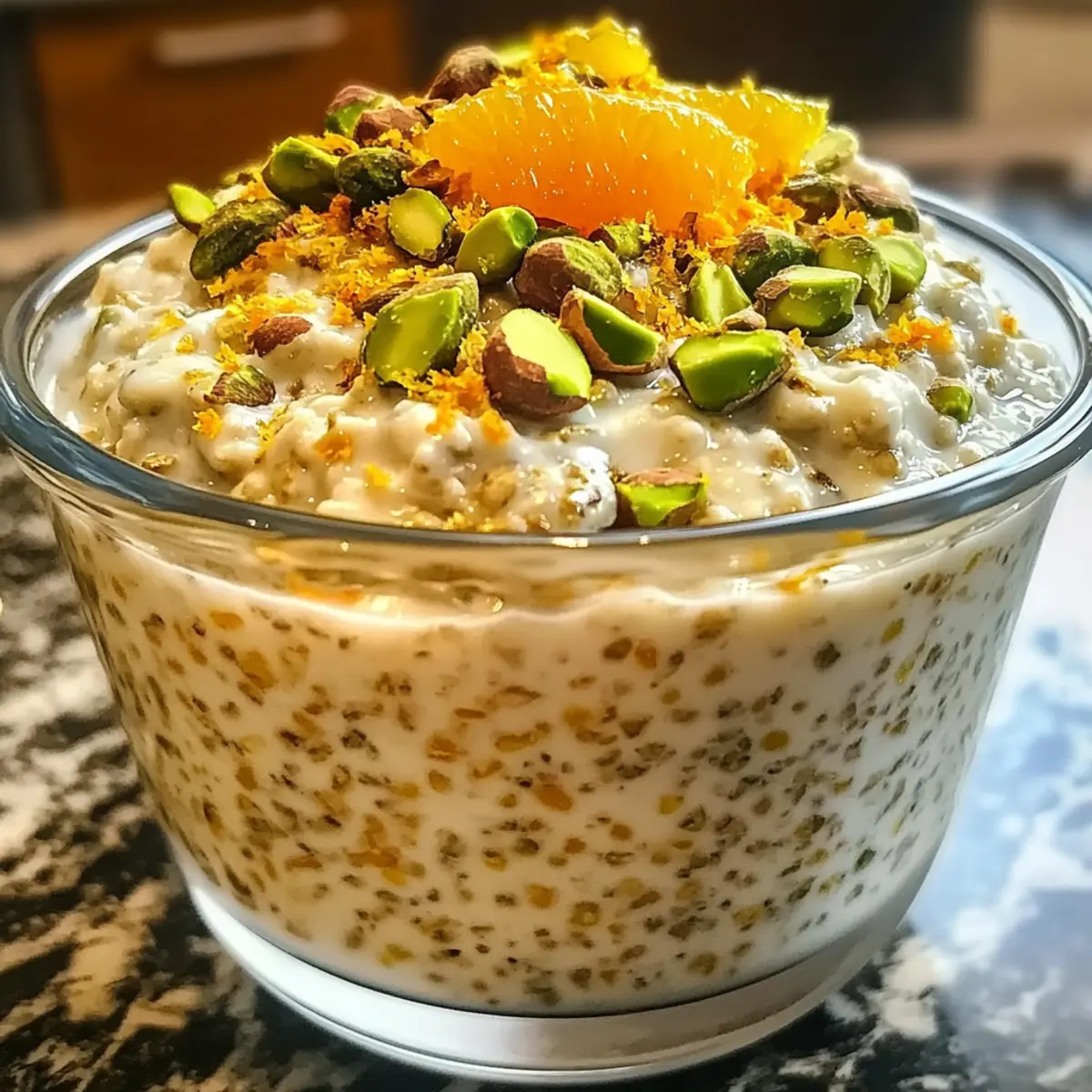 Pistachio Orange Blossom Overnight Oats